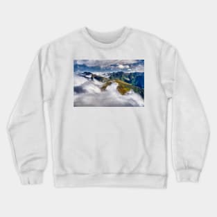 Fagaras mountain range in Romania Crewneck Sweatshirt